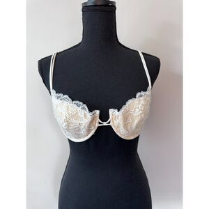 Risk by Andrés Sarda Cream Lined Floral Lace Bra Size 36B